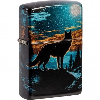 Зажигалка ZIPPO MOONLIGHT WOLF DESIGN 46252 Зажигалка ZIPPO MOONLIGHT WOLF DESIGN 46252